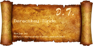 Derecskey Tünde névjegykártya